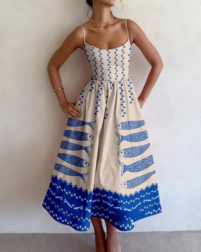 Elowette | Blue Harbor Midi Dress
