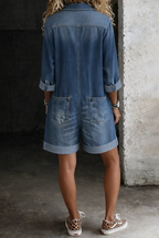 Nora | Casual Denim Jumpsuit Shorts