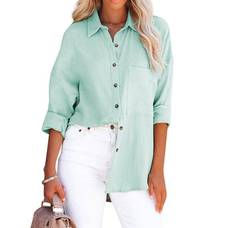 MADELYN | Casual Button Down Long Sleeve Blouse