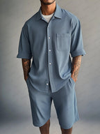 Essential Relaxed Fit Shirt Shorts Set