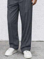 Smart Casual Stripe Straight Leg Pants