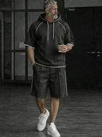 Relaxed Fit Contrast Stitch Tracksuit Set