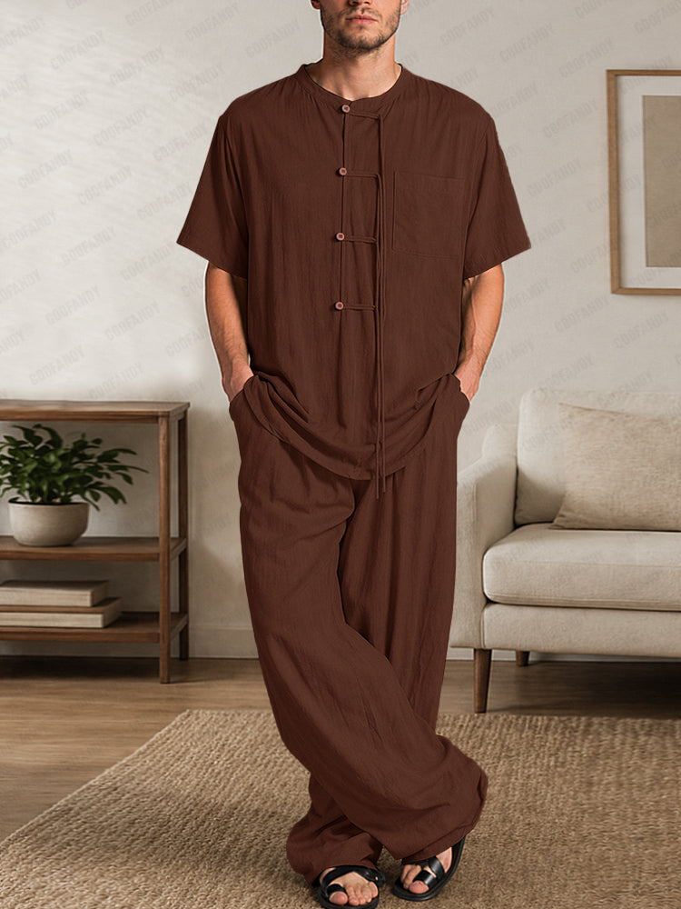Premium Soft Washed Cotton Shirt Pants Set