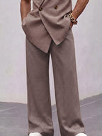 Vintage Smart Casual Plaid Matching Set