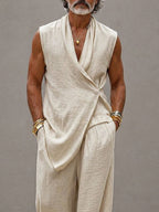 Minimalist Loose 100% Cotton Tank Top Pants Set