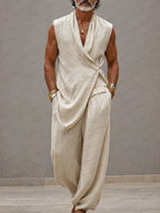 Minimalist Loose 100% Cotton Tank Top Pants Set