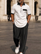 Effortless Leisure Contrast Color Matching Set