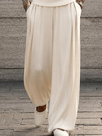 Minimalism Urban Casual Sleeveless Matching Sets