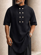 Casual Button Up Longline Top and Pants Set