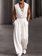 Stylish Comfort Cowl Neck Sleeveless Top Set