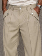 Modern Essential Button Accent Pants