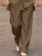 Modern High-Low Hem Shirt and Pants Set