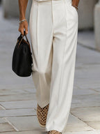 Modern Sleek Cropped Shirt and Pants Set