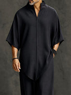 Minimalist Loose Asymmetrical Hem T-Shirt Set