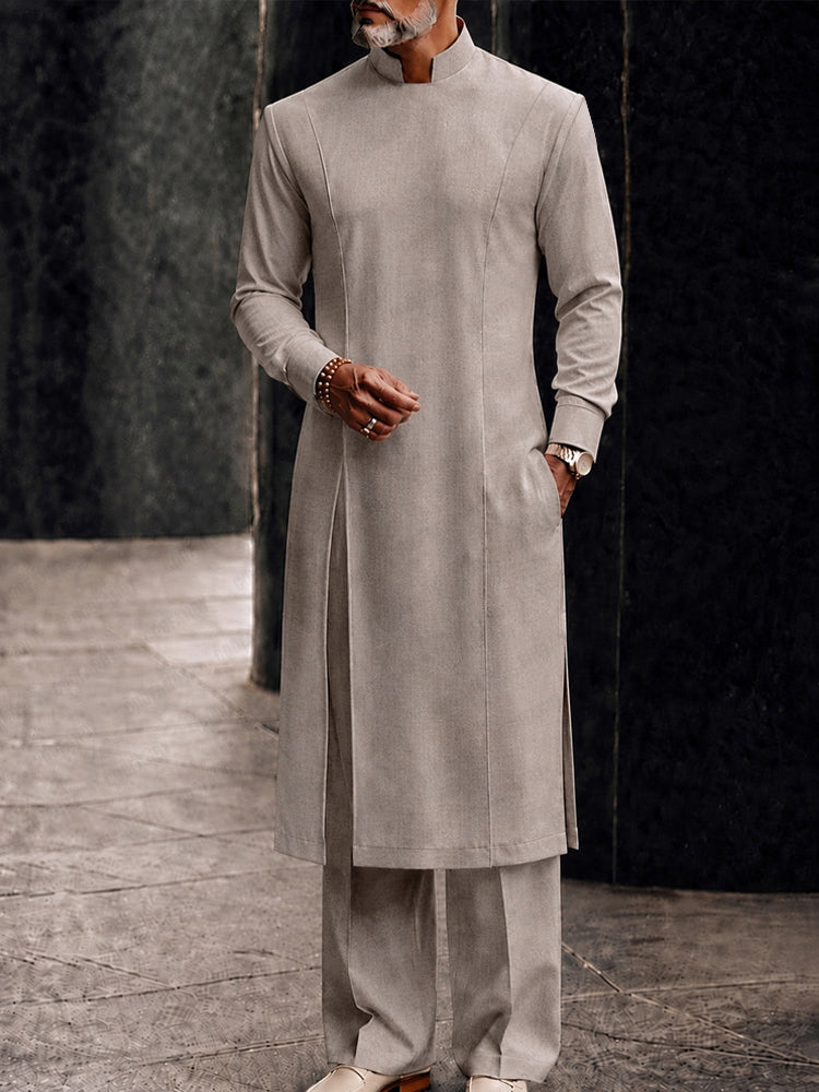 Versatile Pocketed Longline Top Pants Set