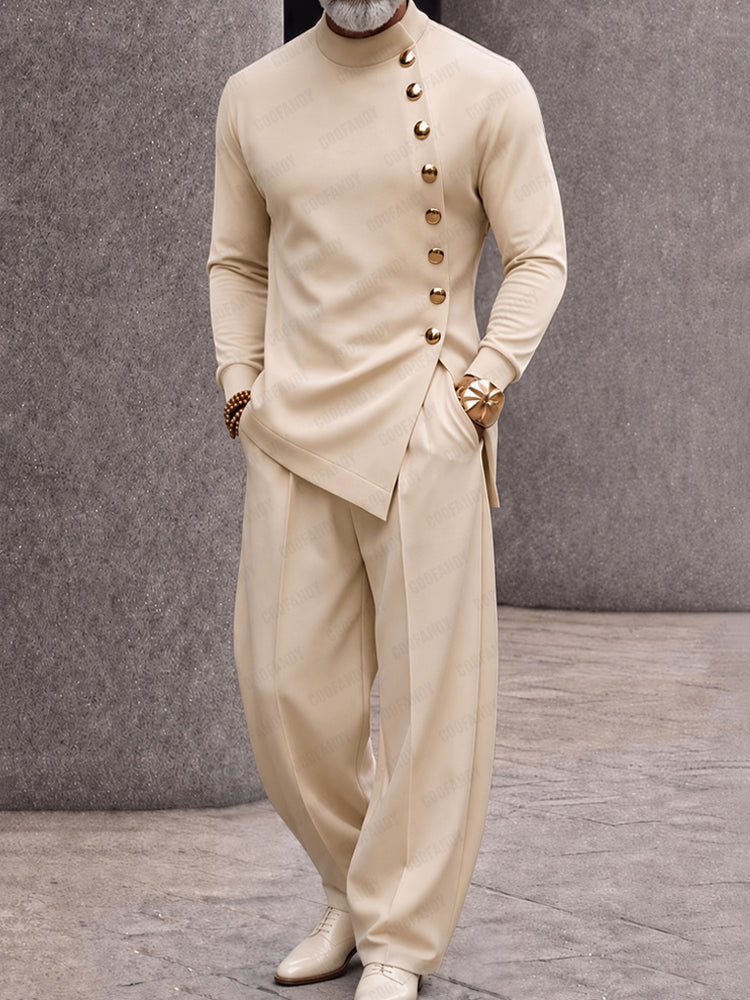 Modern Tailoring Refined Button Design Matching Set