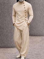 Modern Tailoring Refined Button Design Matching Set