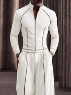 Modern Tailored Waist Jacket Pants Set