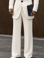 Elegant Contrast Shawl Collar Blazer Set