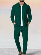 Athleisure Soft Waffle Jacket Set