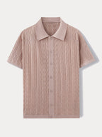 Modern Soft Cable Knit Shirt
