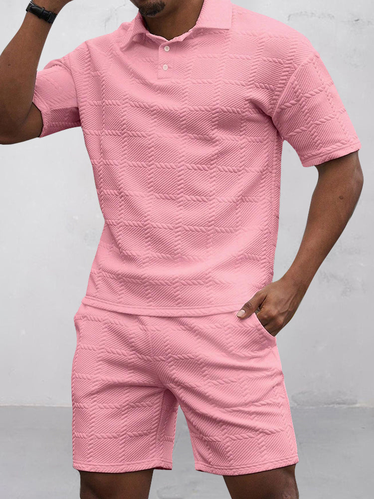 Smart Casual Jacquard Textured Set