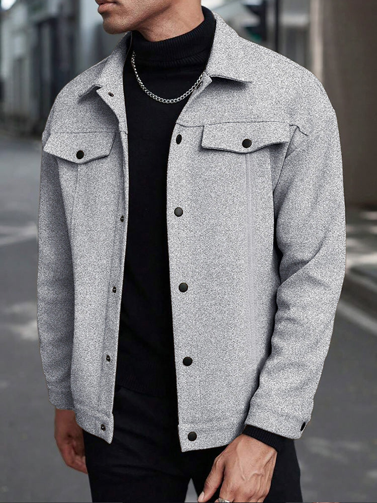 Casual Stylish Button Down Lapel Jackets
